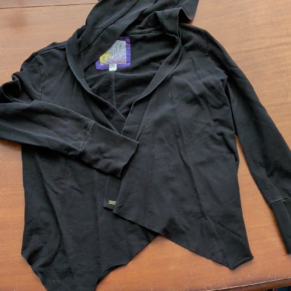 O'Neill Black Knit Sweater with Gold Accent